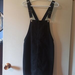 Elegant Black Denim Mini Dress